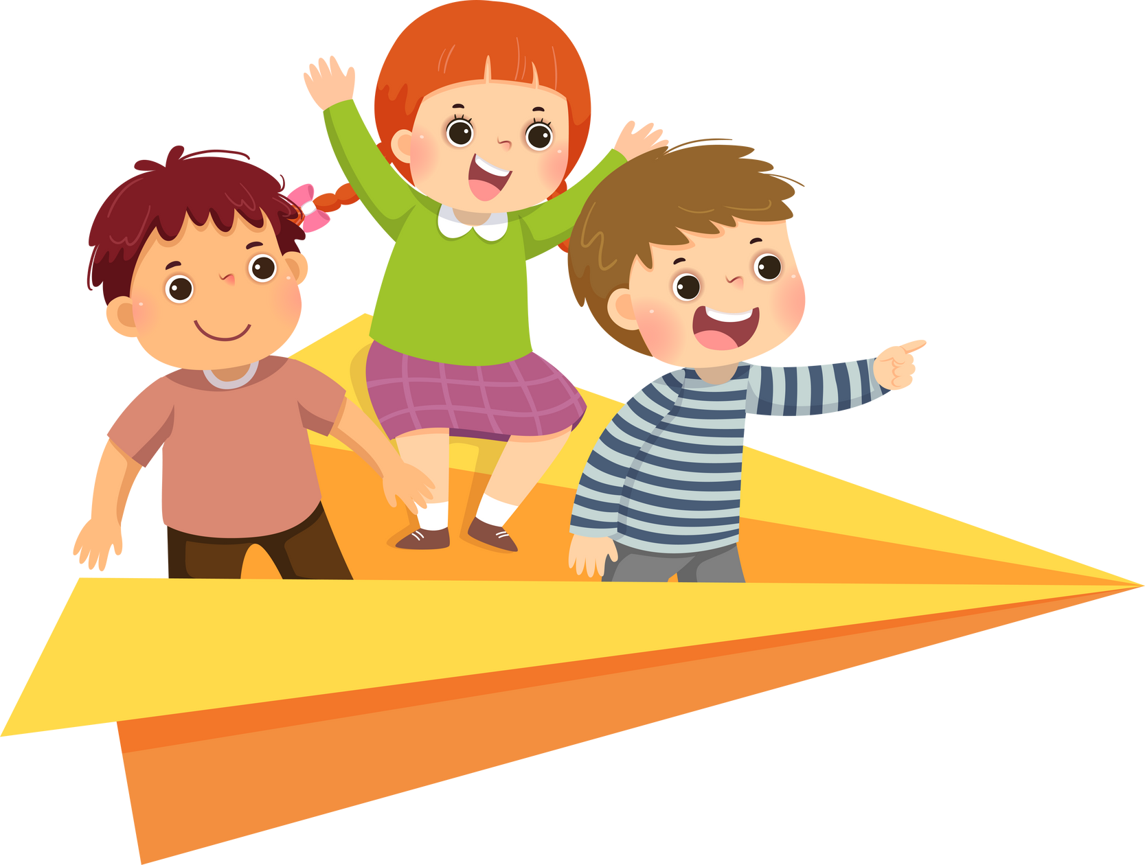 Children on a Paper Airplane